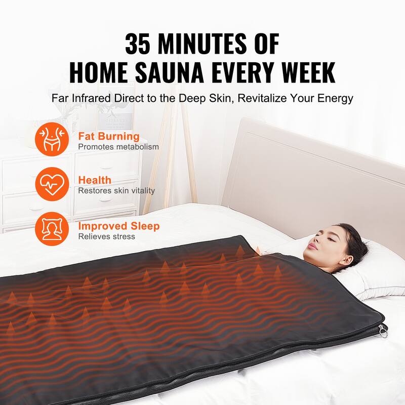 Sauna Blanket for Detoxification Therapy Stones & Carbon Fiber Heating