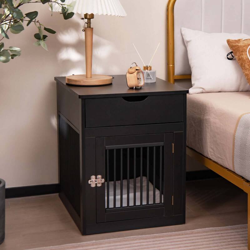 Costway 2-In-1 Furniture Dog Crate with Drawer Wired & Wireless - See Details