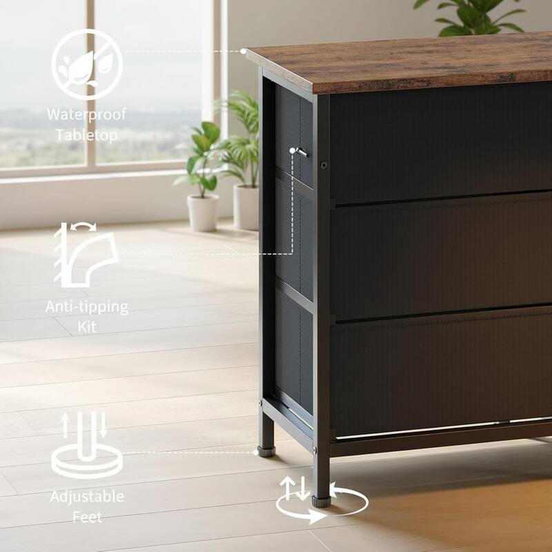 70 Inch Long Dresser TV Stand, Wide 13 Chest, up to 80 Inch