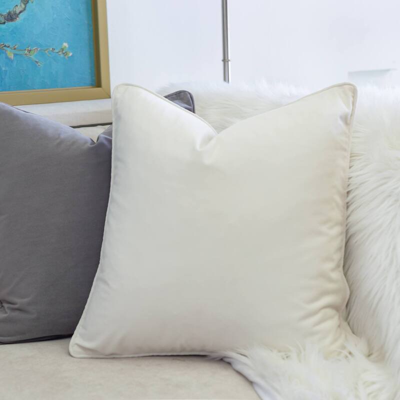 Elisa Velvet 20" Square Decorative Throw Pillow 2PK