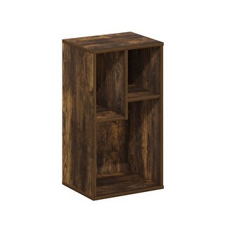 Arredamento Casa Libreria Gienah Bianca - Scaffale Portalibri 120x20x162 Cm, Multiripiano, Per Casa E Ufficio Libreria Verticale