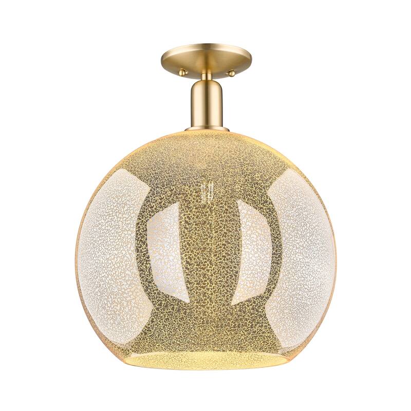 Innovations Lighting 716-1C-19-14 Athens Semi-Flush Athens 14" Wide - Champagne Bronze / Mercury