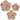 Americanflat Metal Wall Decor, Multi-Size Three Flower Set - Pink