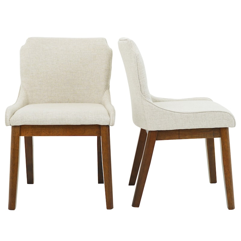 Merrion Upholstered Linen Fabric Dining Chair (Set of 2)