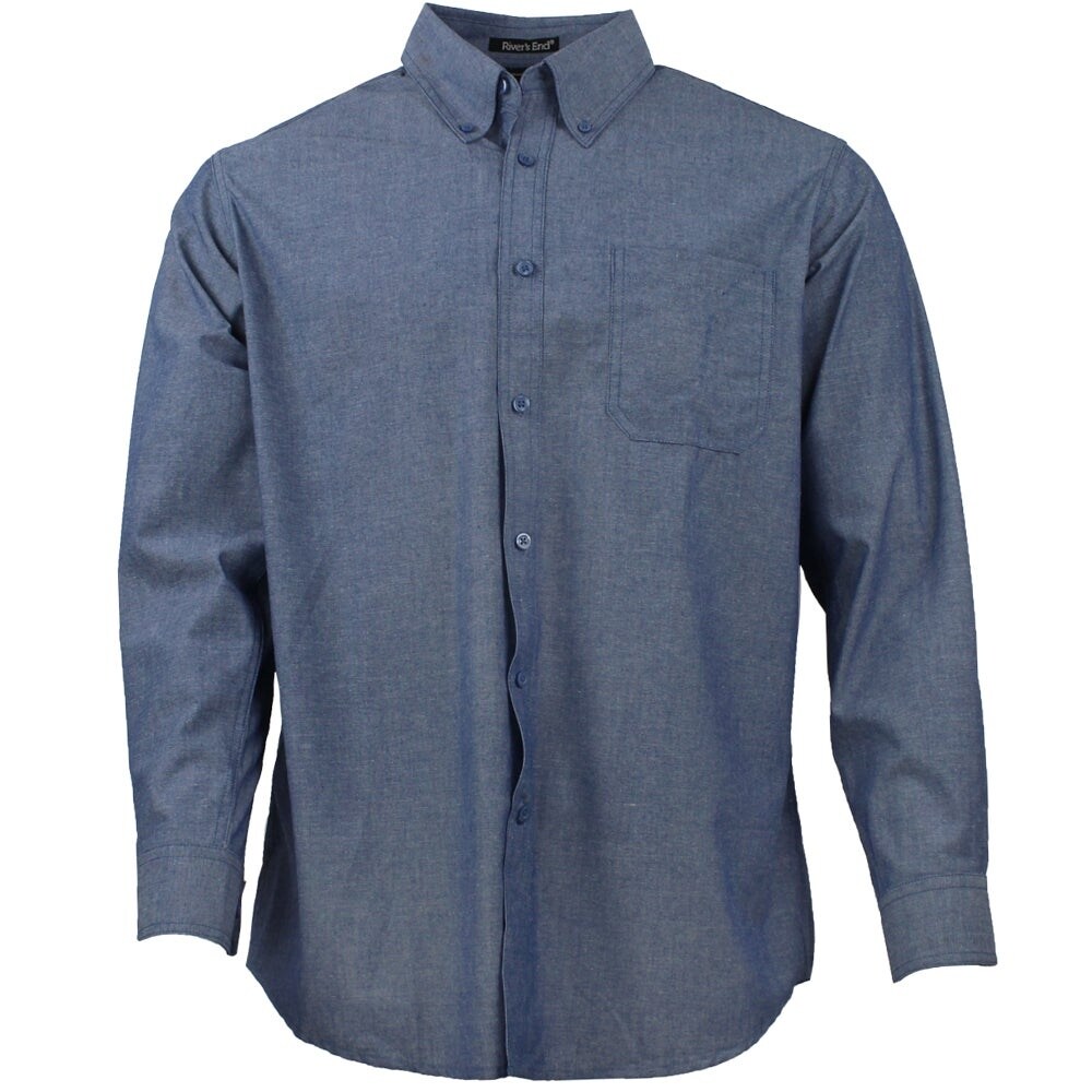 Shop River S End Mens Yarn Dye Chambray Shirt Casual Shirt