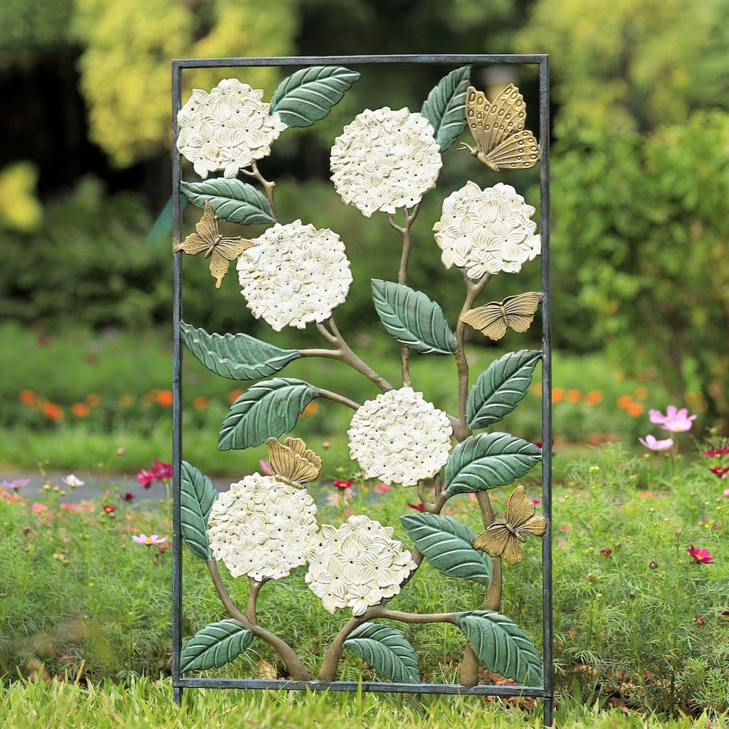 Spi Hydrangea And Butterfly Trellis 42.5" X 22" X 1" 9.65 Lbs. - 42.5 X 22 X 1 inches