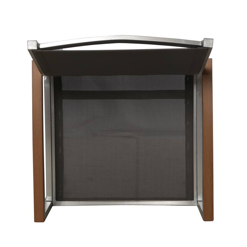 Luton Aluminum Outdoor Dining Chairs with Faux Wood Accents by Christopher Knight Home