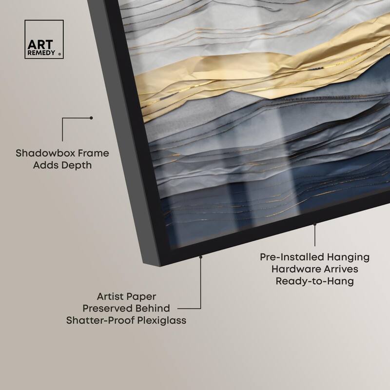 Flowing Golden Tide Shadowbox by Art Remedy