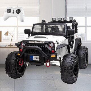 Kids 24V Electric Ride-On Truck, Battery-Powered Car with Remote Control, LED Lights, MP3 & Spring Suspension