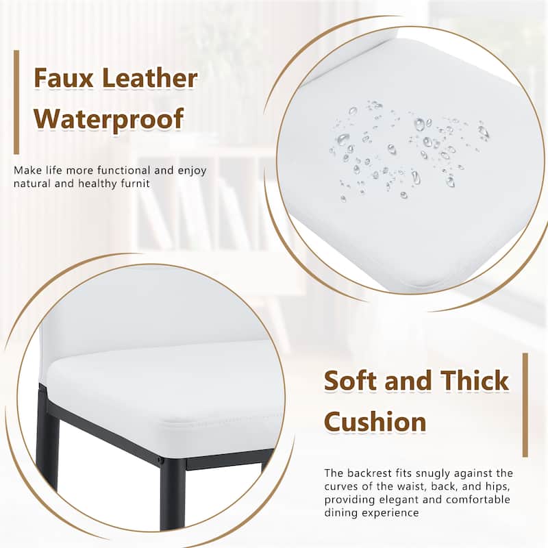 Dining Chair Reception Chair Accent Chair Set of 6 Office Chair White Kitchen Chair Meeting Room Chair