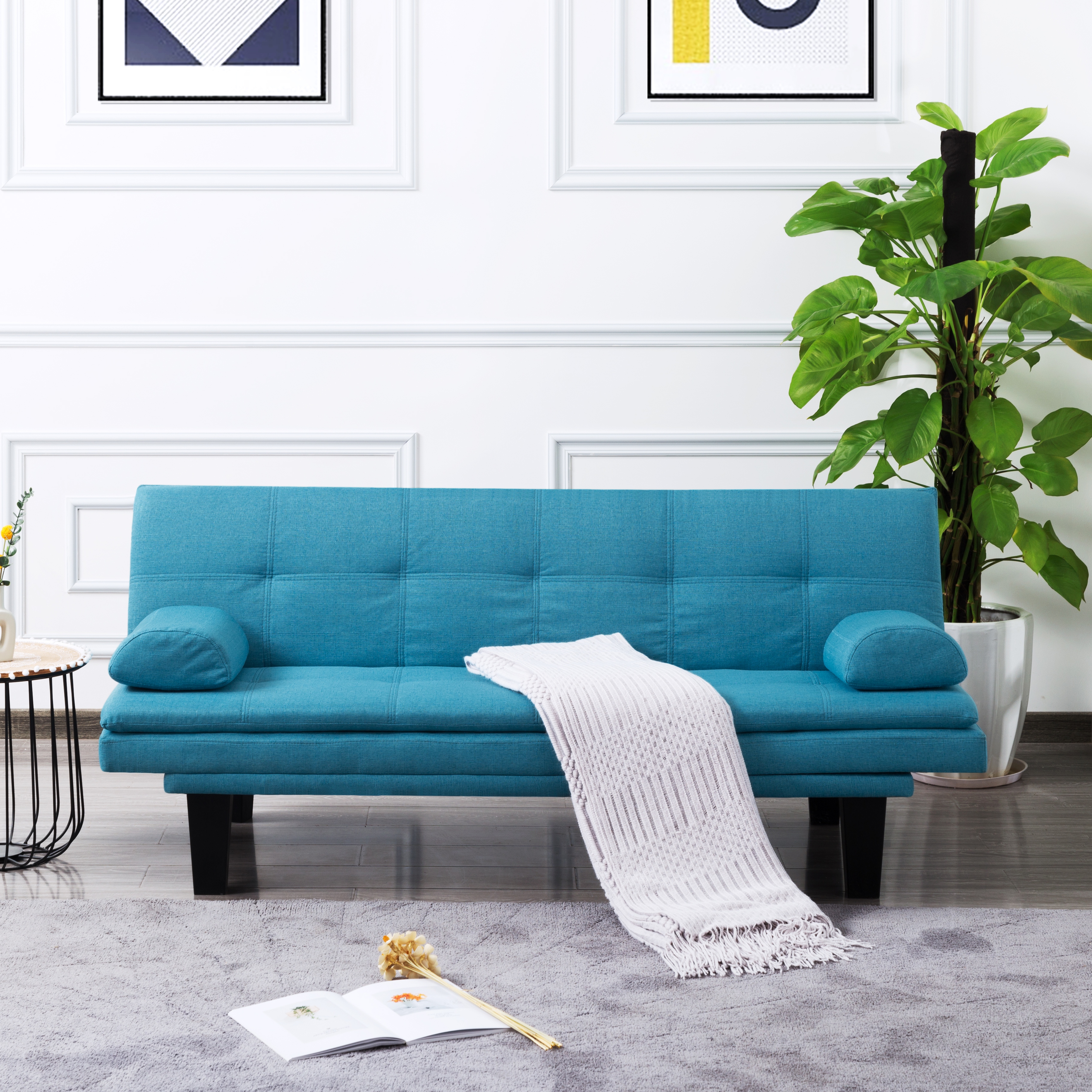 Turquoise store futon sofa