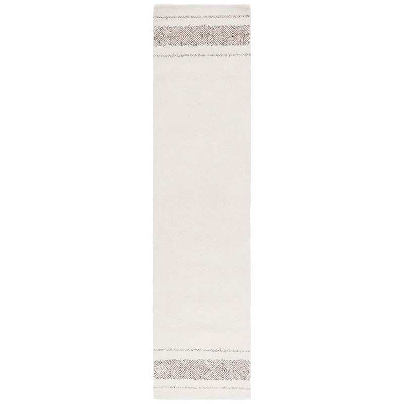SAFAVIEH Handmade Kenya Begona Southwestern Wool Rug - 2'3" x 9' Runner - Ivory
