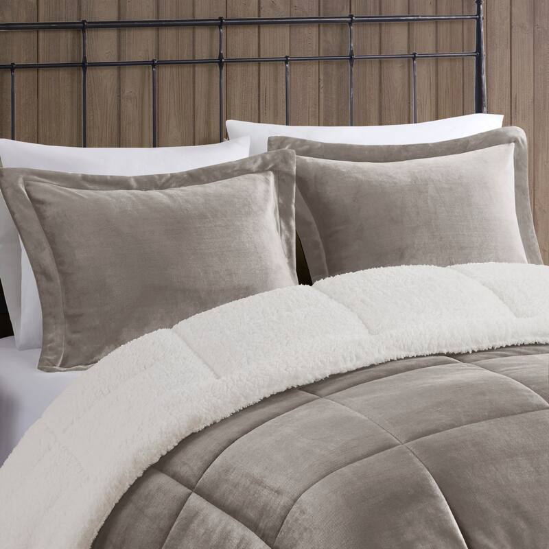 Woolrich Alton Plush to Sherpa Down Alternative Comforter Set