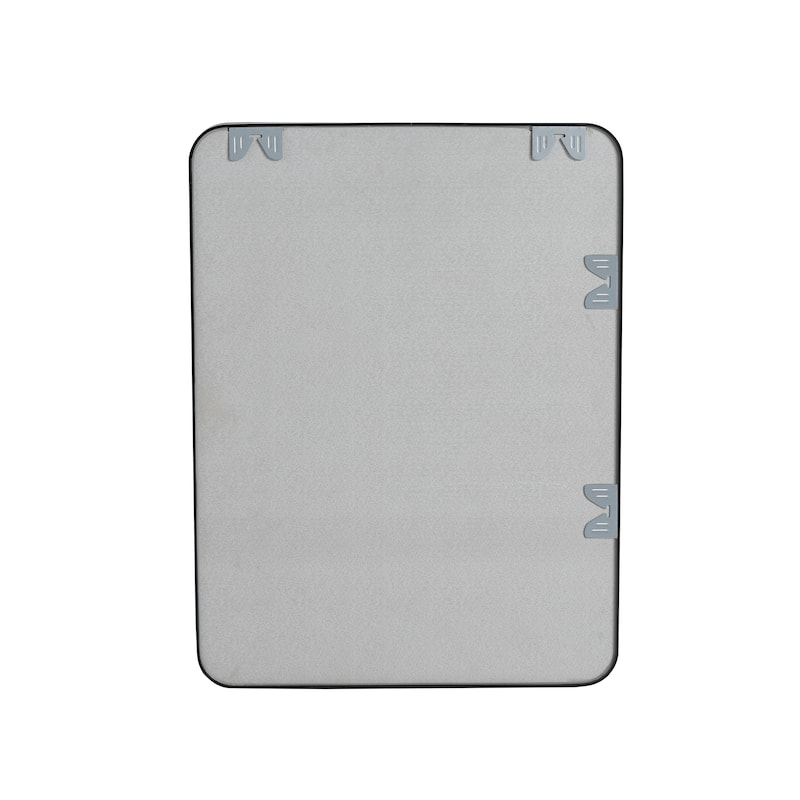 24 x 32 Inch Black Aluminum Frame Bathroom Mirror