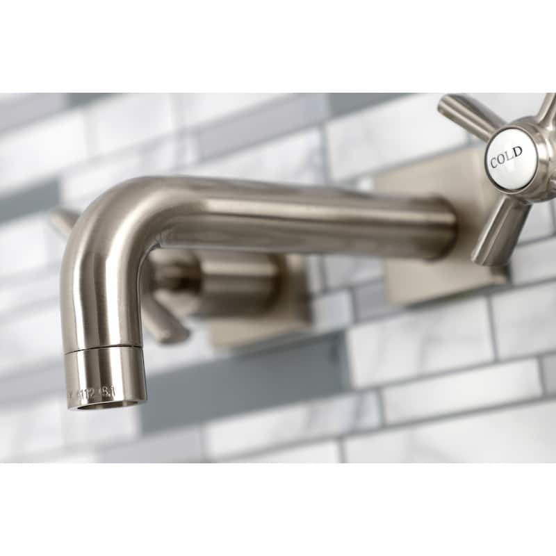 Millennium Two-Handle 3-Hole Wall Mount Bathroom Faucet