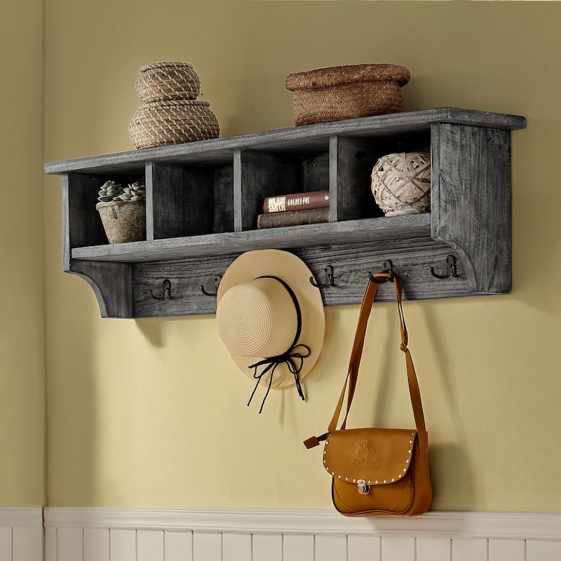 Carbon Loft Lawrence Entryway Coat Hook with Storage Cubbies
