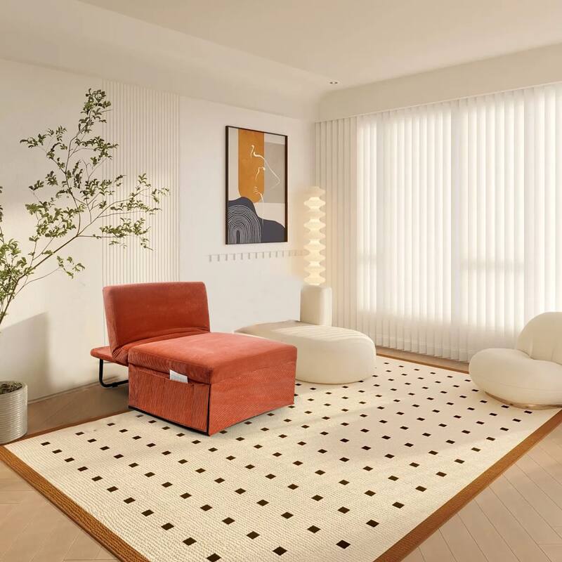 Corduroy Single Convertible Sofa Bed with Reclining Backrest