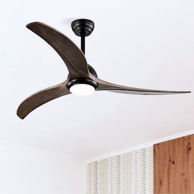 Noiseless Reversible Motor Ceiling Fan with Light & 6-Speed Wind Speed Remote Control, 3 Color Adjustable Temperature