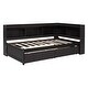 preview thumbnail 35 of 52, Contemporary Full Bed with Built-In L-Shaped Bookcases and Drawers
