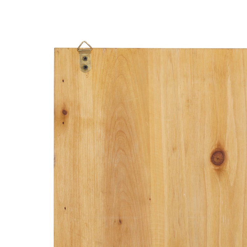 Wood 6 Slots Magazine Rack Holder with Suspended Baskets and Label Slot - Brown - Roche River Decor - 12"W x 3"L x 36"H