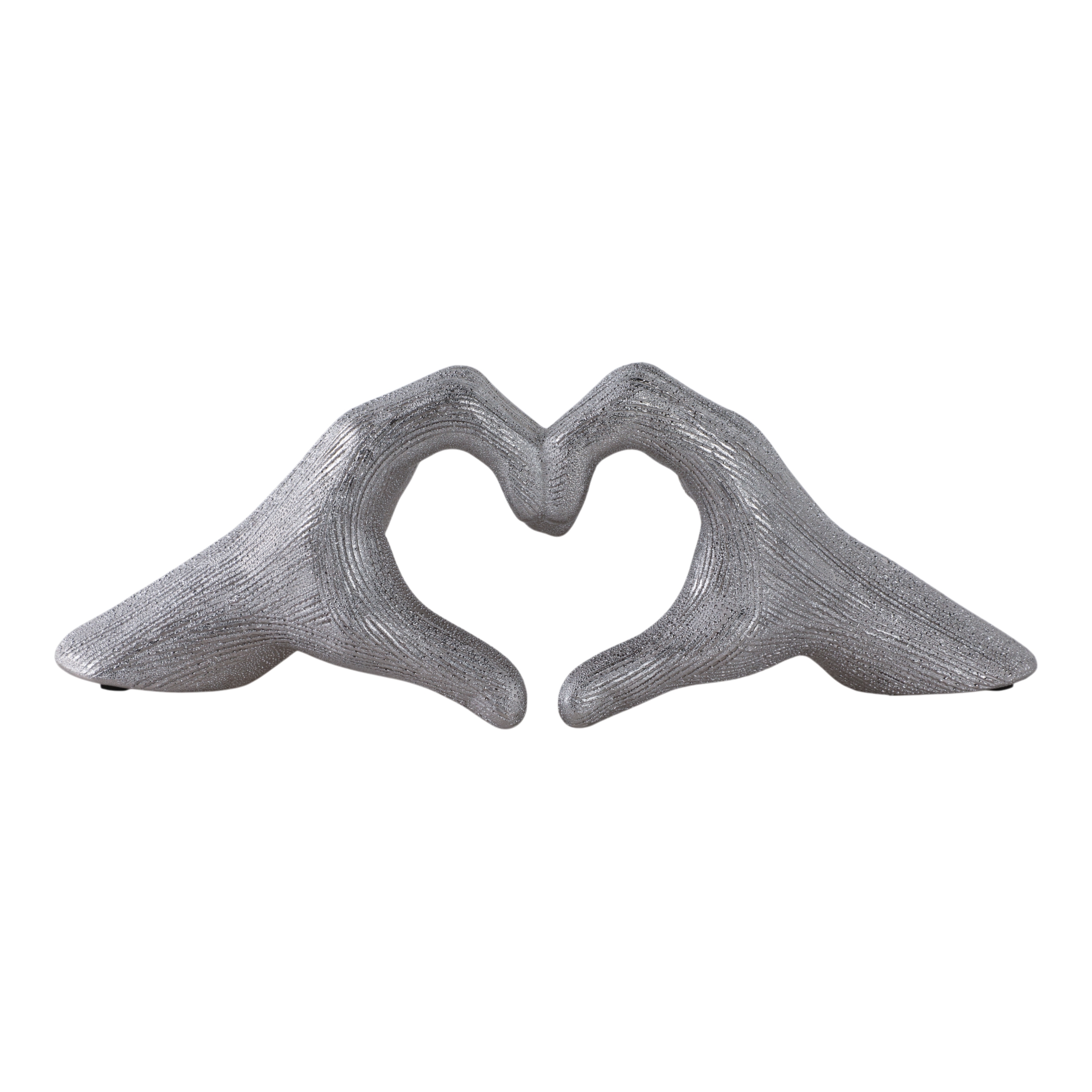 Decorative Interlocking Ceramic Hand-Heart Sculpture