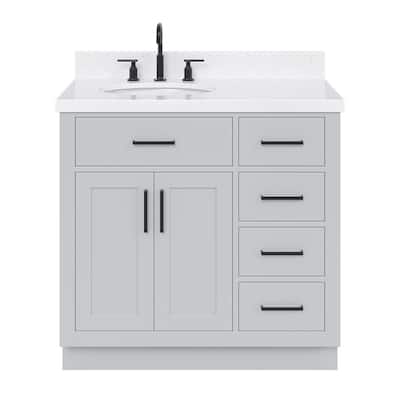 Ariel T036SLCQOVO Hepburn 36" Free Standing Single Basin Vanity Set