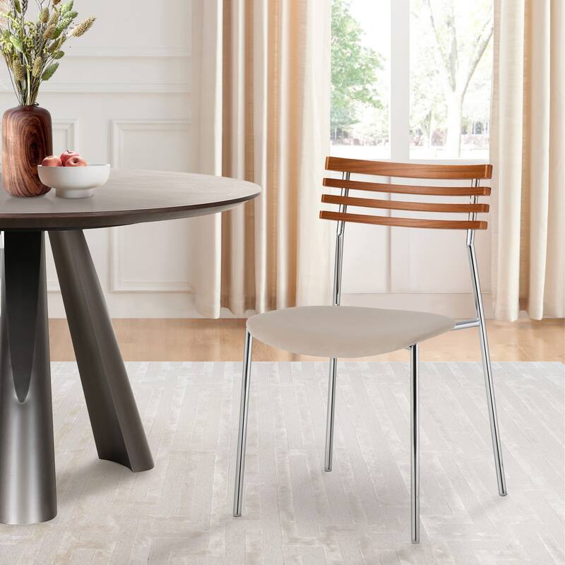Pasargad Home Saga 2-Piece Accent Chair Set, Silver/Beige - W19.3"xD18.9"xH30.7"