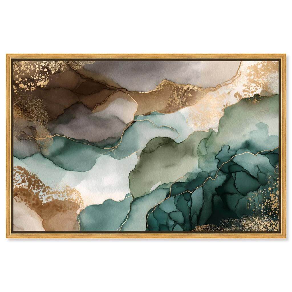 Golden Estuary I Canvas by Art Remedy