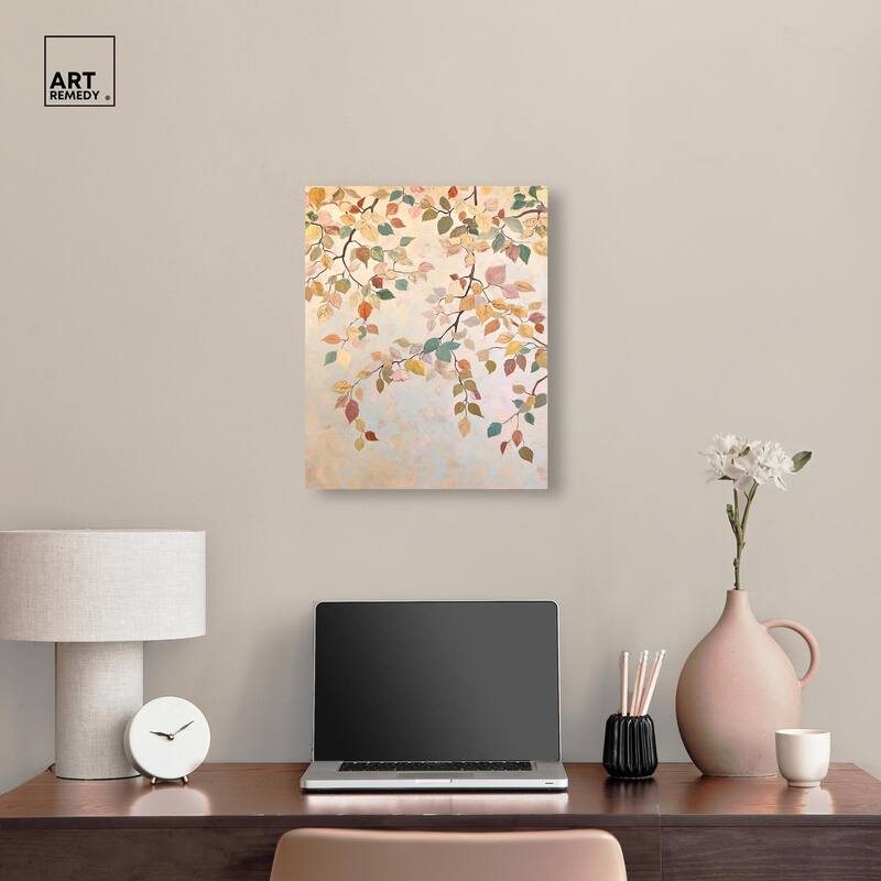 Leaf Swirl Canvas by Art Remedy, Gallery Wrapped