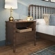 preview thumbnail 4 of 39, Max and Lily Jenny Lind Nightstand with 1 Drawer and Charging Station Walnut