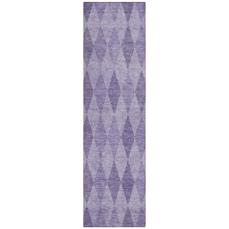 Machine Washable Indoor/ Outdoor Argyle Chantille Rug