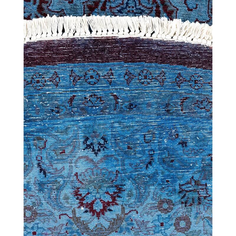 Fine Vibrance, One-of-a-Kind Hand-Knotted Area Rug - Gray, 7' 3" x 7' 3" - 7' 3" x 7' 3"