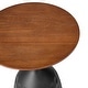 preview thumbnail 16 of 15, Glitzhome 22.25"H Metal Wine Bottle Shaped Accent Table With Wooden Top