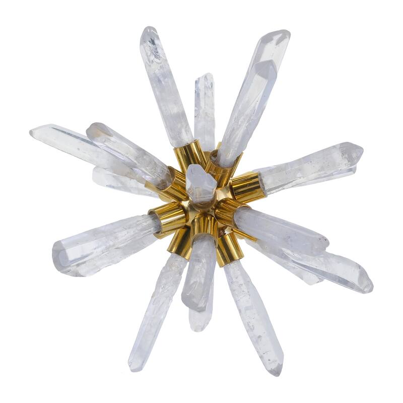 Sagebrook Home Fiona Crystal Starburst Statuary, Perfect for Decor