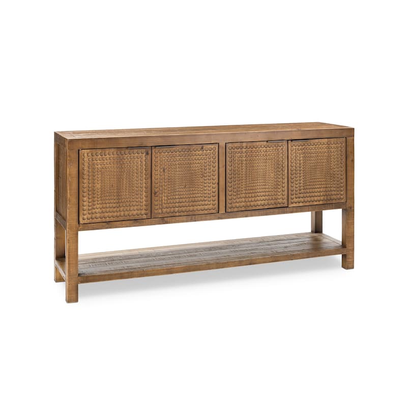 Osiris 4-Door Reclaimed Pine Wood Buffet Sideboard by Kosas Home