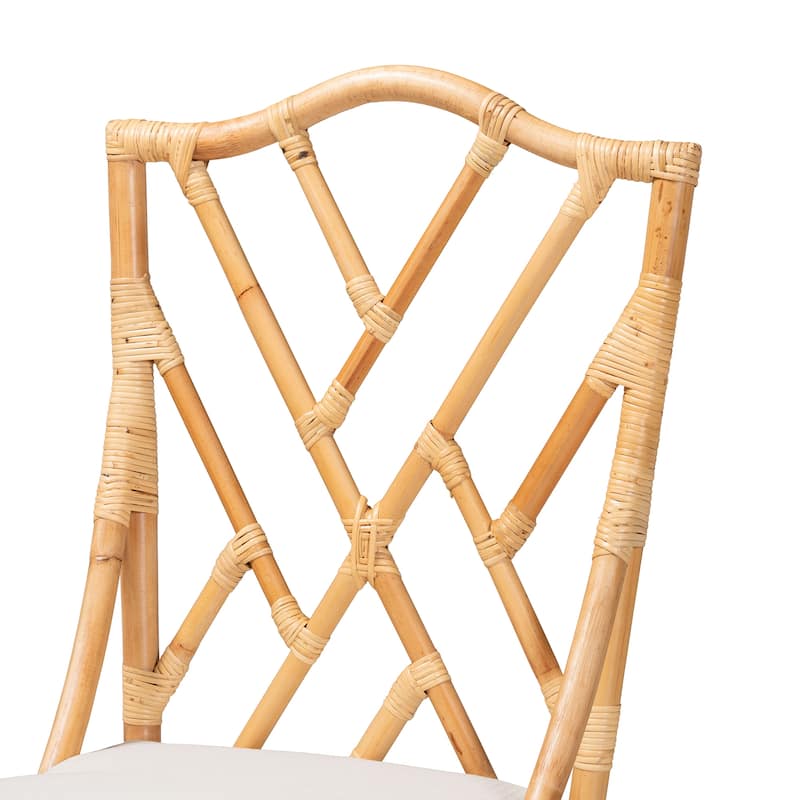 Sonia Modern Natural Finished Rattan Dining Chair