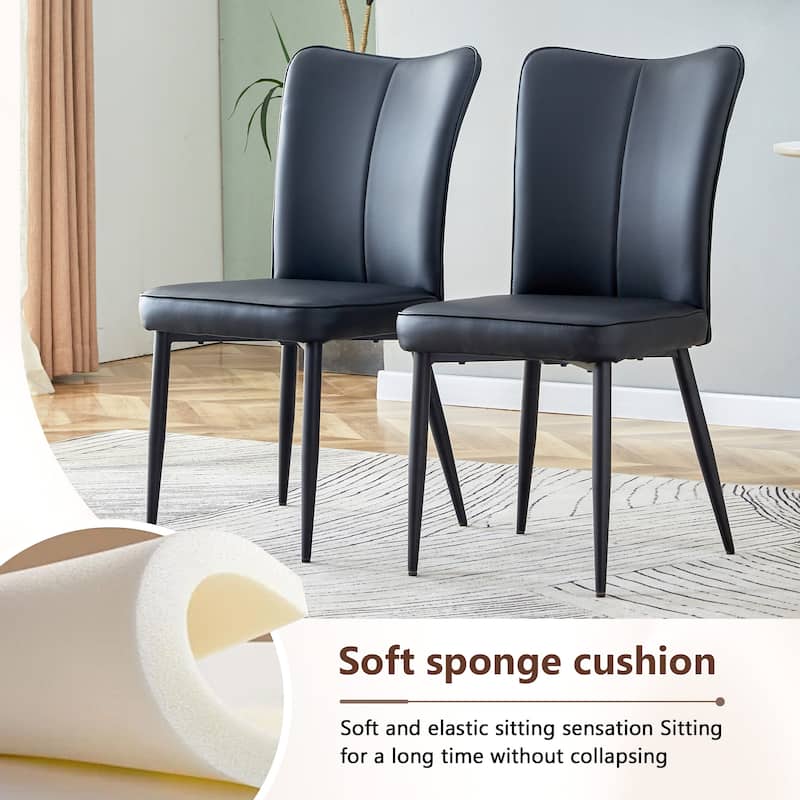 Dining Table Set for 4, Modern Dining Table and 4 Chairs Set, 5 Piece Kitchen Table and Chairs Set