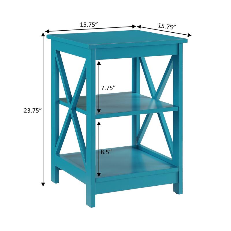 Convenience Concepts Oxford End Table with Shelves