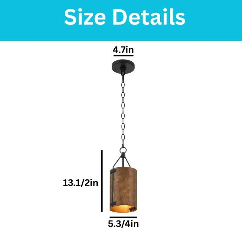 6” Light fixture brown light kitchen metal pendant light