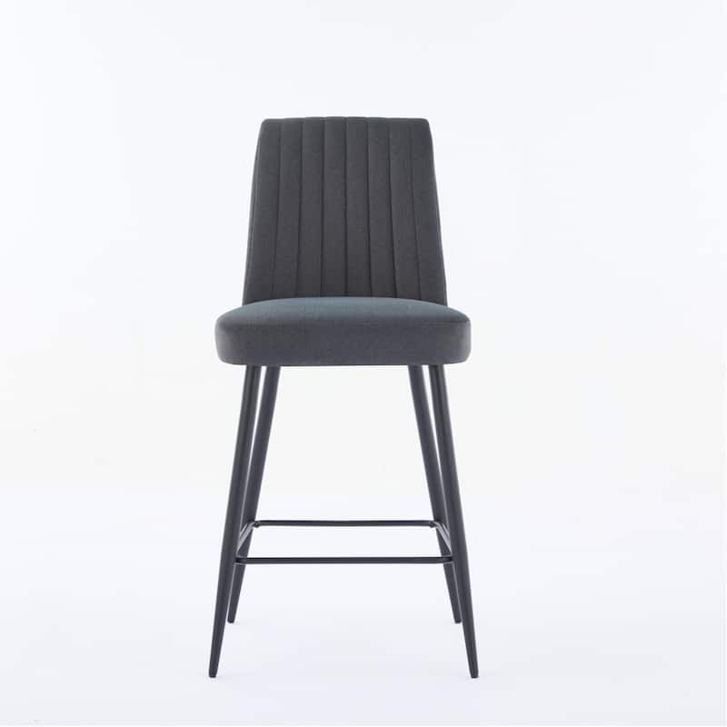 Bar Chair For Bedroom, Dining Room,Design Is Simple, The Cushion Is Comfortable, - DARK GREY