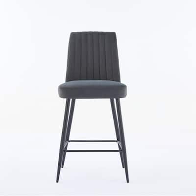 Modern Metal Frame Bar Stool Set of 2 with Sponge Seat 300lb Capacity 39.76