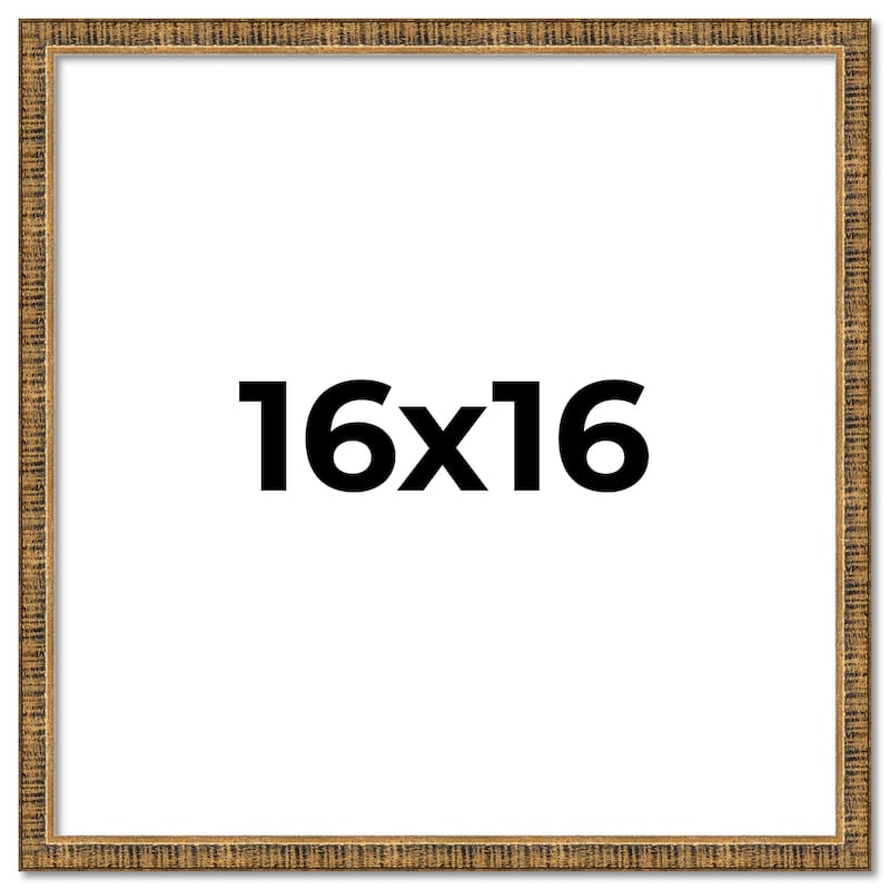 16x16 Frame Gold Kingsley Distressed Solid Wood Picture Frame Width