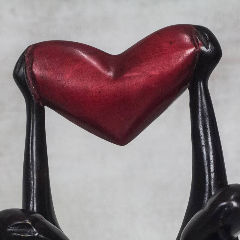 Novica Handmade Akoma Couple Wood Sculpture