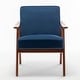 preview thumbnail 61 of 83, Homy Casa Mid-Century Modern Accent Chair, Solid Wood Frame, Extra-Thick Backrest, Wingback Lounge Chair Indoor