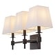 preview thumbnail 12 of 13, SAFAVIEH Home Lighting Collection Clelia 21" Modern & Contemporary Wall Sconce (3-bulb)