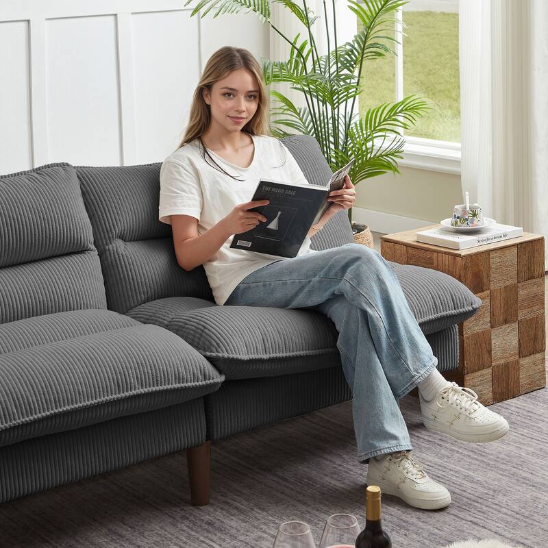 Cordury Armless Futon Sofa Bed