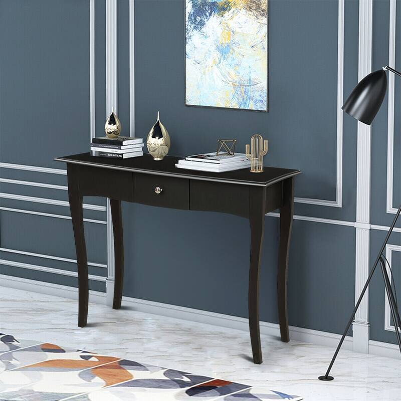 Gymax Wooden Console Table Hallway Entryway Side Sofa Accent Storage - 40''X 14''X 31.5''