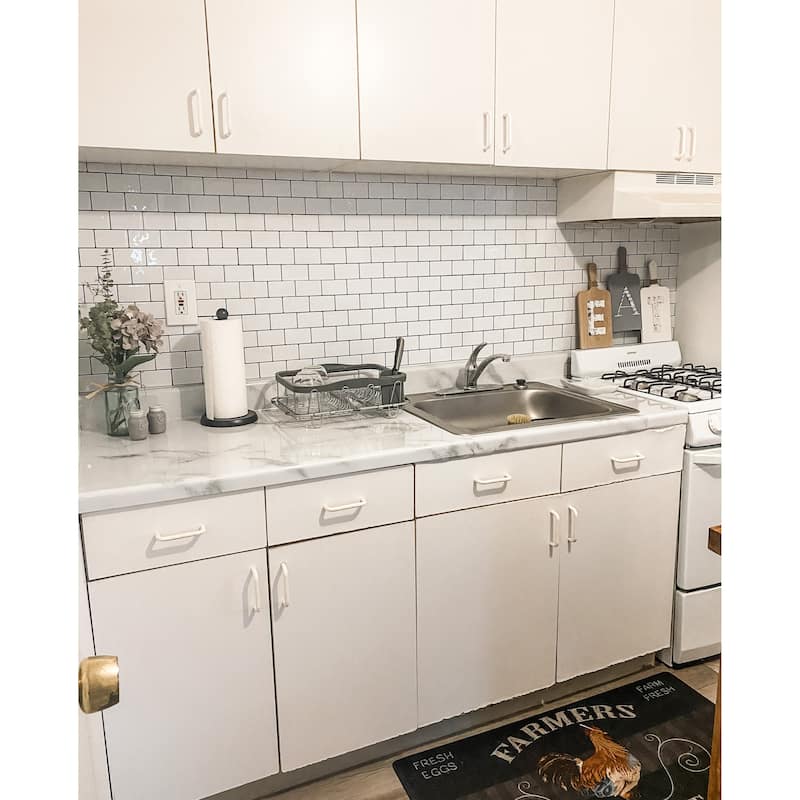 Art3d 10-sheet Subway Tiles Peel and Stick Backsplash for kitchen（thicker design）
