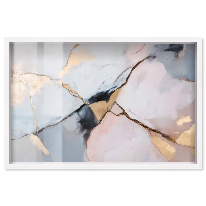 Gilded Veins Shadowbox by Art Remedy - White - 15" x 10"