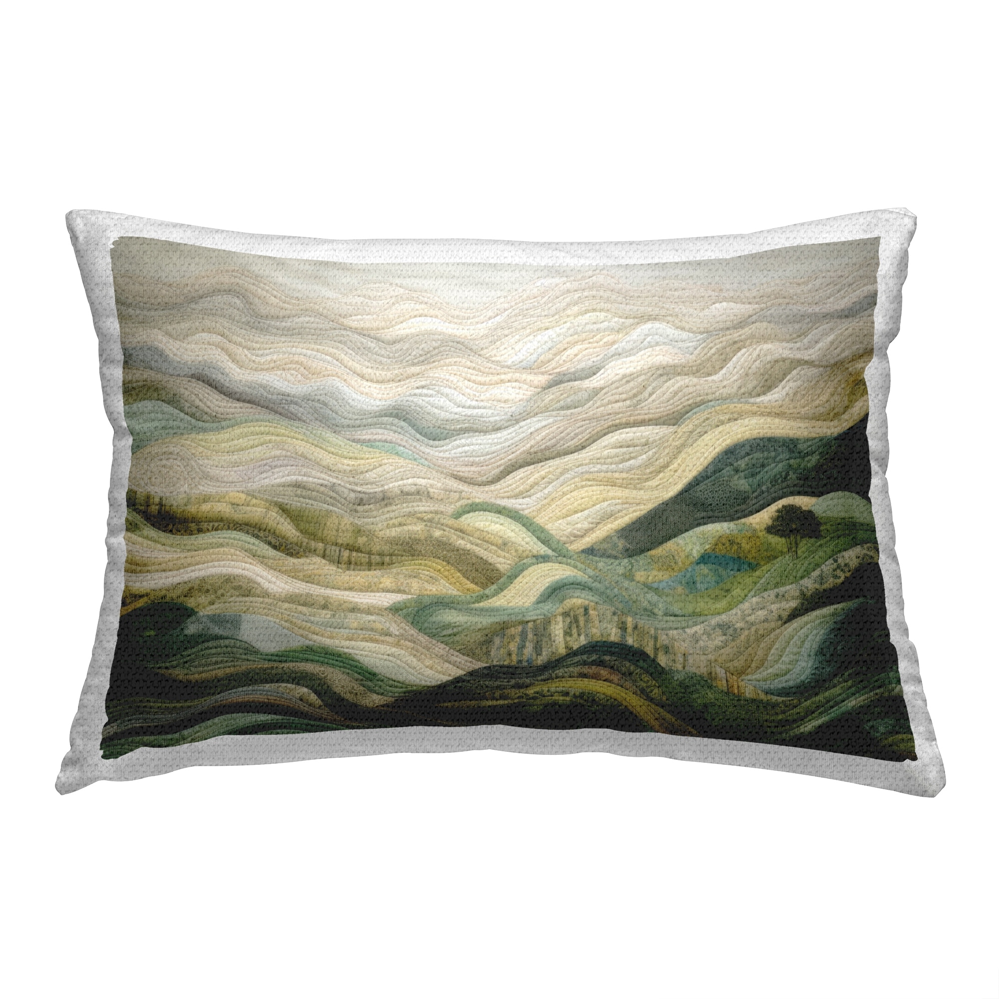 Stupell Abstract Hills Landscape Printed Outdoor Throw Pillow Design by Riley B